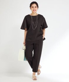 23区 L 【Lサイズ限定】ソフトストレッチポンチ テーパードパンツ