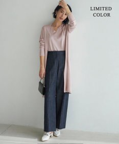 ICB 【WEB限定カラーあり・接触冷感・UVケア・洗える】 シンセティックハイゲージ Vネックプルオーバー