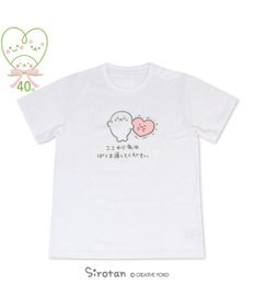 Mother garden しろたん Tシャツ 半袖 《ここから先はぼくを通してください柄》 白色　S/M/L/XL レディース メンズ ユニセックス 男女兼用 半袖 あざらし アザラシ かわいい キャラクター マザーガーデン #しろたんＴシャツ2021 父の日ギフト