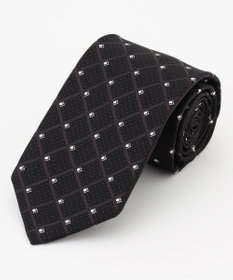 JOSEPH HOMME 【日本製】ドットチェック　ネクタイ ワイン系7