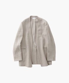 LINEN OXFORD | ノーカラージャケット / ATON | ファッション通販