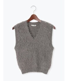 Te chichi シャギーヤーンVネックベスト