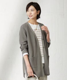 J.PRESS LADIES 【洗える】 コットンモダール カーディガン