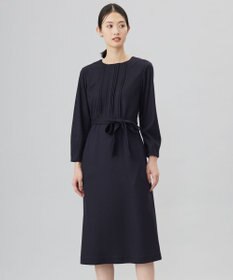 J.PRESS LADIES L 【セットアップ対応】ウールスムース タックディテール ワンピース