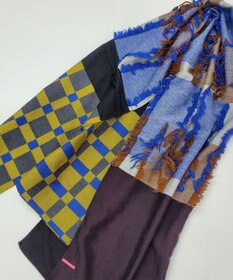 POLS ウールカットジャカードストール