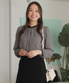 ANY SIS L 【裏起毛】エニポカ バンドカラー ブラウス