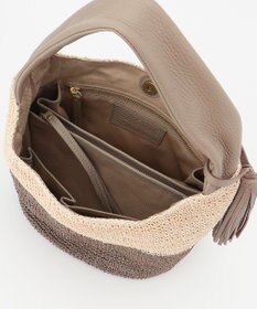 23区 VIOLAd'ORO SANDRO アバカ レザーハンドルバッグ