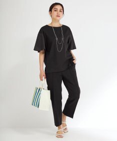 23区 L 【Lサイズ限定】ソフトストレッチポンチ テーパードパンツ