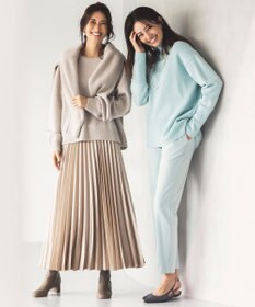 自由区 【撥水加工・洗える】TRギャバ裏起毛テーパード パンツ