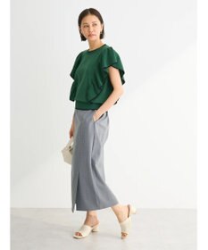 Green Parks 配色フリルニットプルオーバー