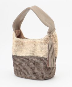 23区 VIOLAd'ORO SANDRO アバカ レザーハンドルバッグ