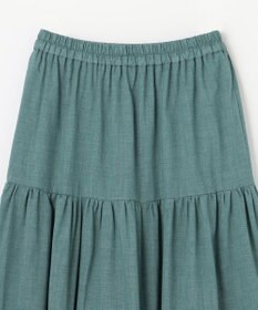 ANY 【ウエストゴム】シャンブレーライクティアード スカート