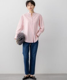 23区 L 【滝沢眞規子さん着用/mi-molletコラボ/洗える】CANCLINI デザイン シャツ