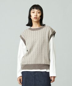 J.PRESS YORK STREET 【WOMEN】ANTI PILLING  JACQUARD ベスト