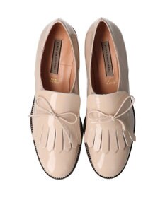 INTER-CHAUSSURES 【INTER-CHAUSSURES】レースリボンエナメルキルトシューズ