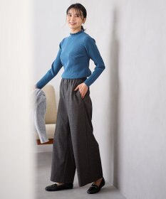 ANY 【手洗い可/ウエストゴム】ドロストワイドパンツ