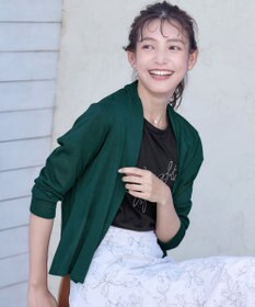 Tiaclasse L 【小倉優子さん着用・UVケア・接触冷感】ショートトッパーカーディガン