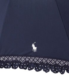 MOONBAT 【遮光/晴雨兼用日傘】POLO RALPH LAUREN（ポロラルフローレン） 折りたたみ日傘 エンブフリル 遮熱 UV