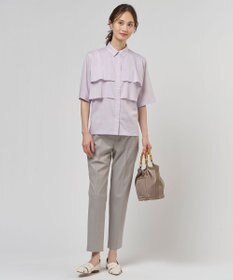 J.PRESS LADIES L 【WEB限定カラーあり・一枚で着映え】ラミーポプリン ティアード シャツ