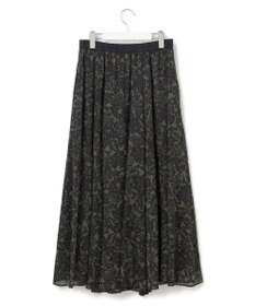 23区 L 【洗える】ボタニカルプリント フレア スカート