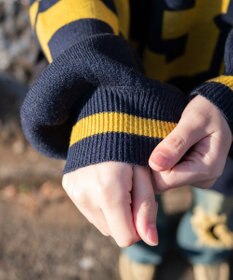 WEGO ナンバリングジャガードVネックニット