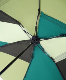+RING 【限定/日本製】レディース向け パッチワーク プラスリング 折傘55cm GRN SR320