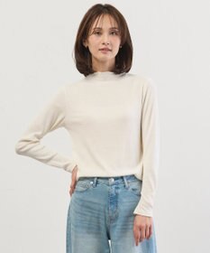 J.PRESS LADIES L シルク混ベアテレコ ハイネック シアー カットソー