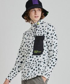 PW CIRCULUS 【MEN】スノーレオパード柄裏フリースモックネックT