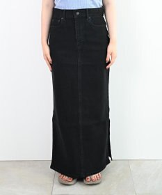 woadblue ＜坪田あさみさんコラボ＞LINE ラインスカート ブラック