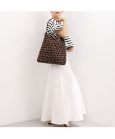 UNBILLION カシュカシュ cachecache / 配色編みワンハンドルトート カゴバッグ