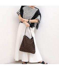 UNBILLION カシュカシュ cachecache / 配色編みワンハンドルトート カゴバッグ