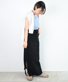 woadblue ＜坪田あさみさんコラボ＞LINE ラインスカート ブラック