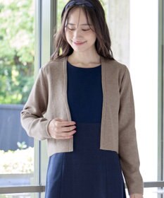 Tiaclasse L 【新色追加・洗える】ストレートショートニットボレロ