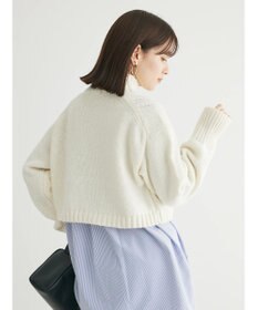 Green Parks ショート丈ケーブルニットプルオーバー