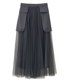 Green Parks ・ｆｕｒｒｙ　ｒａｔｅ　チュールワークポケットスカート