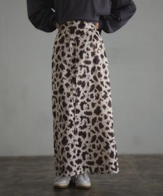 CRAFT STANDARD BOUTIQUE ヒョウ柄プリントIラインスカート