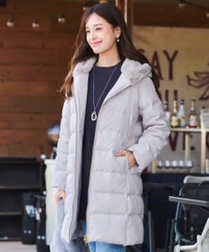 Tiaclasse フード裏エコファーダウンコート