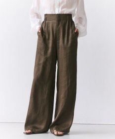 BEIGE， MICA / リネンブレンドイージーワイドパンツ