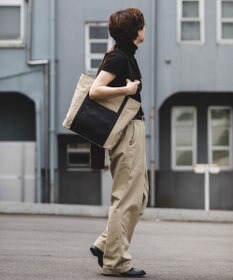 YUSHI EVER - TOTE BAG ナイロン 本革 トートバッグ
