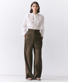 BEIGE， MICA / リネンブレンドイージーワイドパンツ