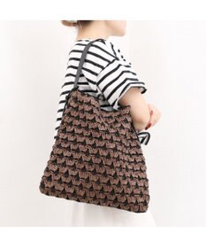 UNBILLION カシュカシュ cachecache / 配色編みワンハンドルトート カゴバッグ