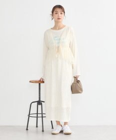 earth music&ecology ベルティカルフリルナロースカート