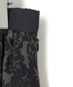 23区 L 【洗える】ボタニカルプリント フレア スカート