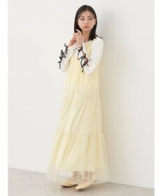 earth music&ecology ＳＥＴ２点ティアードペチドレス＋チュールワンピース