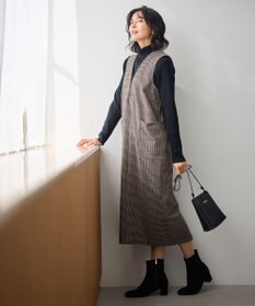 ANY ラメチェックジャガードワンピース