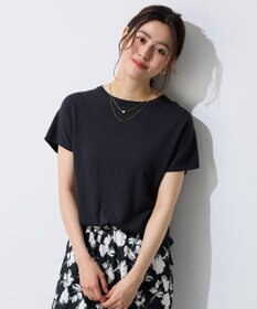 ANY 【接触冷感/UVカット/抗菌防臭/手洗い可/アンチピリング】ファンクションフレンチスリーブニット