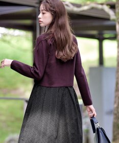 Tiaclasse L 【新色追加・洗える】ストレートショートニットボレロ