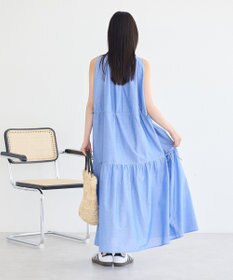 earth music&ecology ギャザーノースリーブワンピース