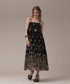 GRACE CONTINENTAL カットワークマキシドレス