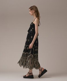 GRACE CONTINENTAL カットワークマキシドレス